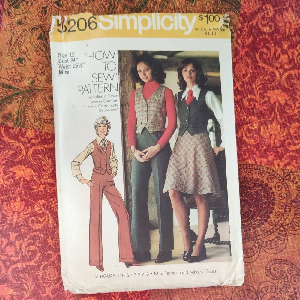 Simplicity Women's Sewing Pattern - Red and Gray Jumpsuit